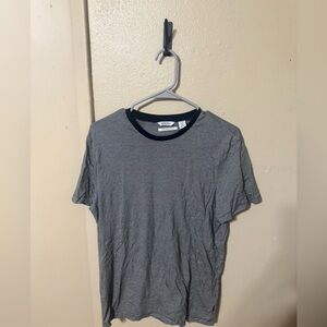 Gray Striped Calvin Klein Men's Shirt